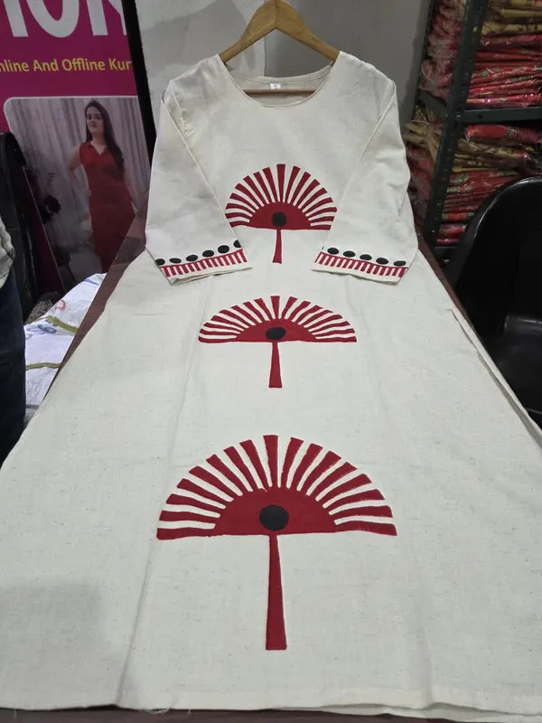 Premium White Cotton Flex Kurti Pant Set for Women: Elegant Daily Wear