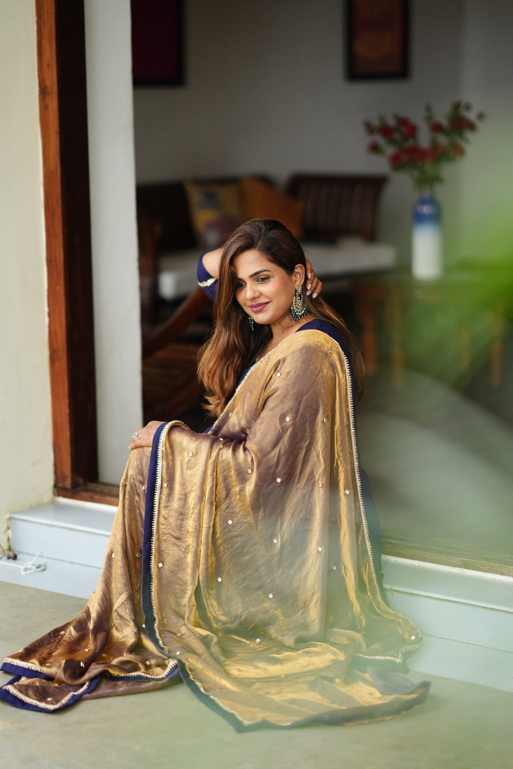Elegant Semisilk Party Wear Suit: Top, Bottom & Dupatta Set