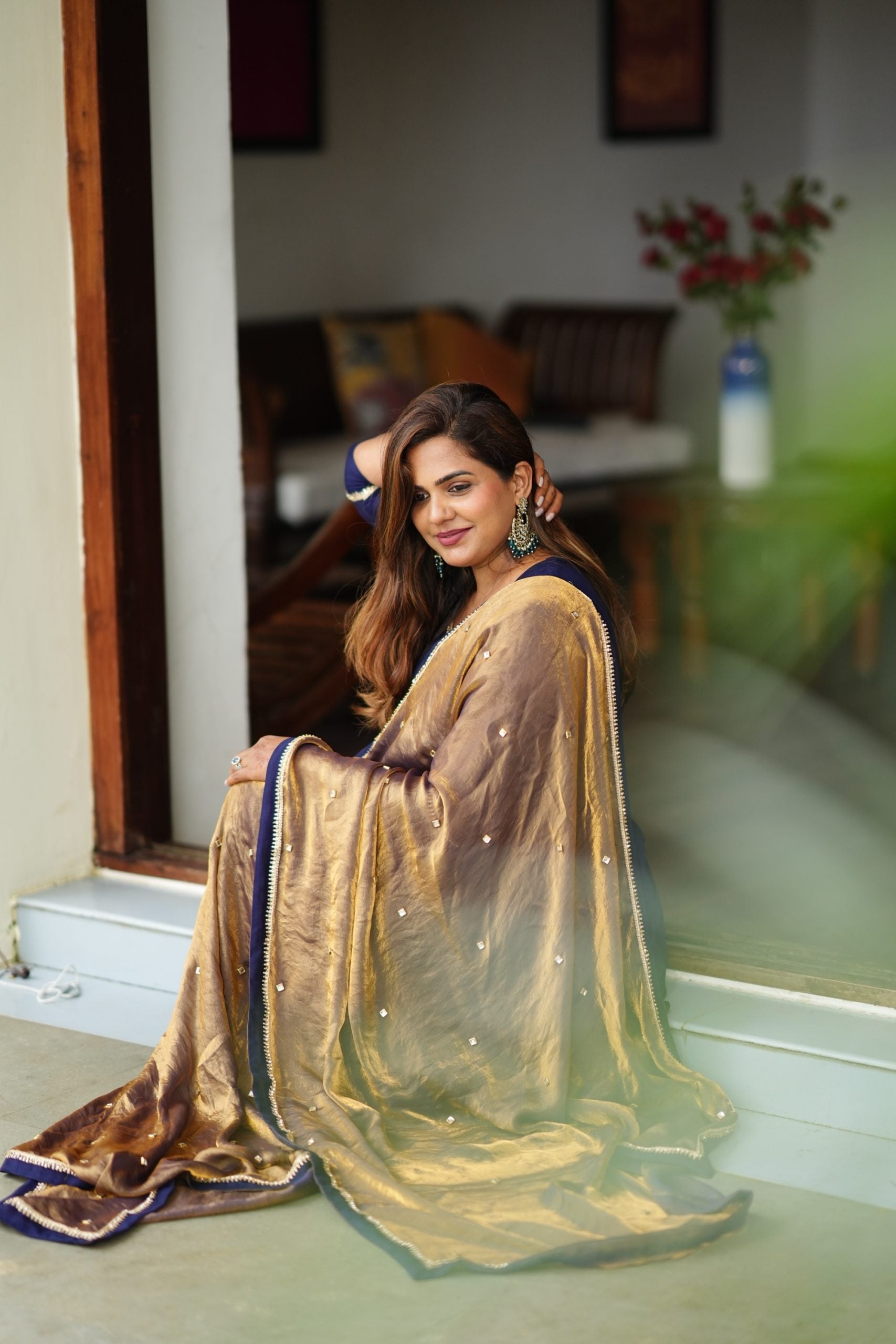 Elegant Semisilk Party Wear Suit: Top, Bottom & Dupatta Set