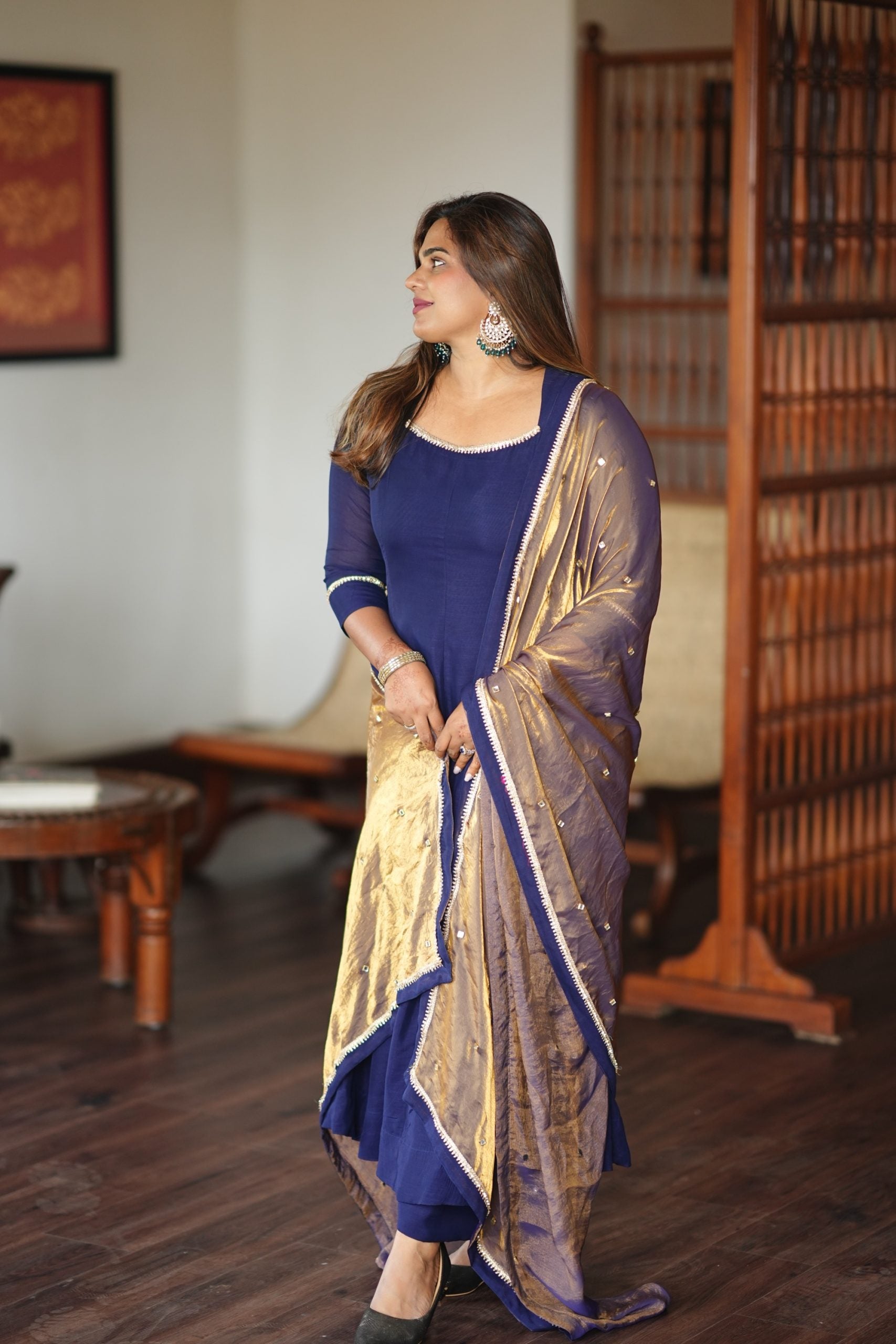 Elegant Semisilk Party Wear Suit: Top, Bottom & Dupatta Set