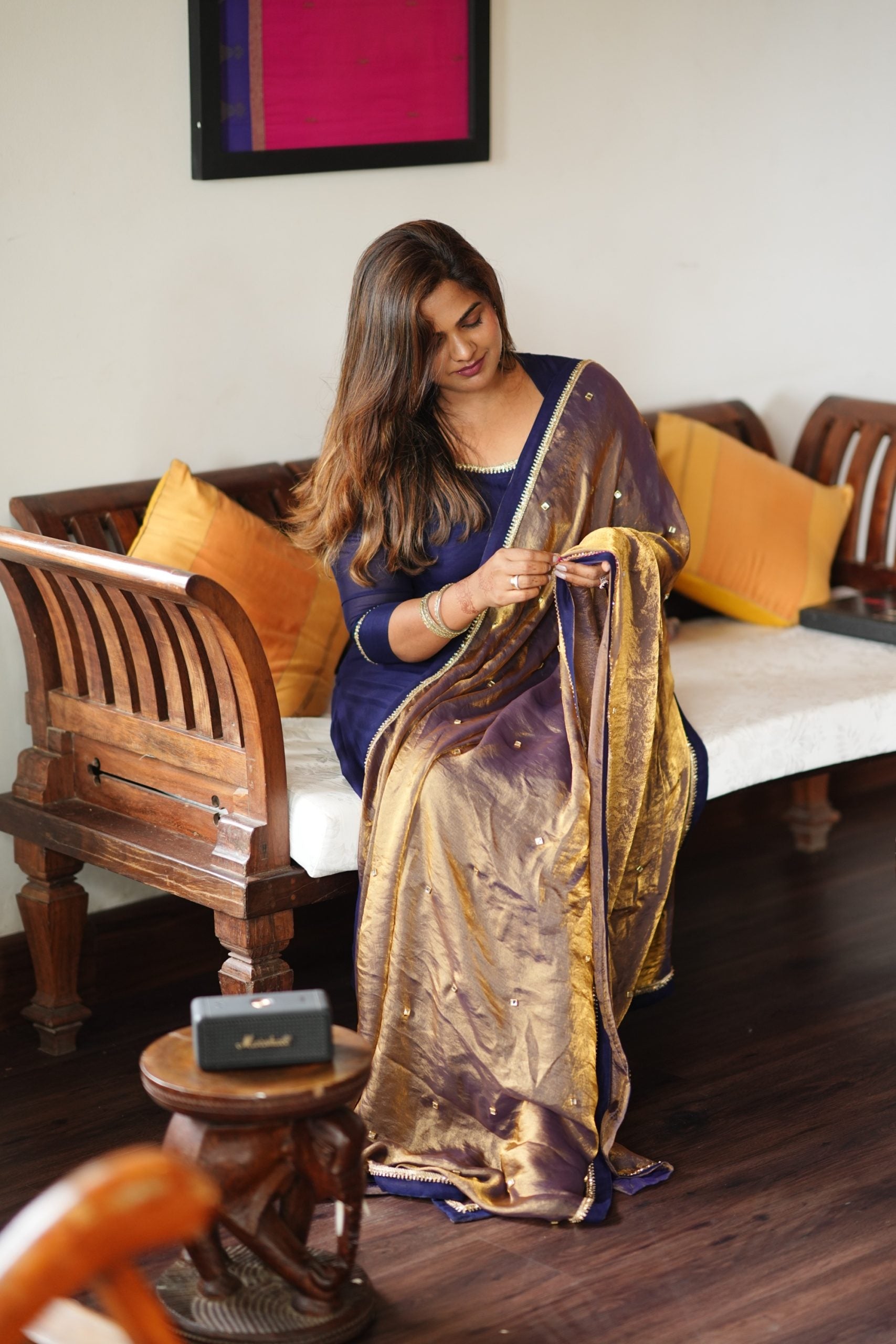 Elegant Semisilk Party Wear Suit: Top, Bottom & Dupatta Set